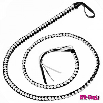 BDSM Látigo de Cuero Blanco y Negro
