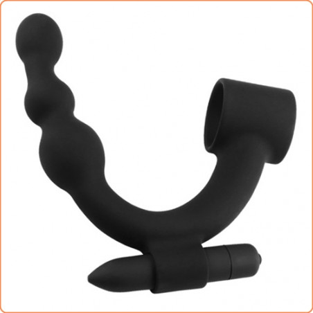 Punto P Anillo para el Pene Vibratorio con Bolas Anales